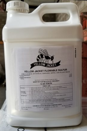 International Sulfur, Inc., Yellow Jack Flowable Sulfur, broad spectrum insecticide and fungicide